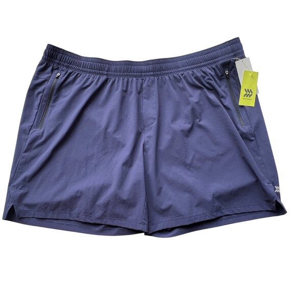 All In Motion Navy Blue Quick-Dry Athletic Shorts w/ Zipper Pockets Mens Sz 2XL - Picture 1 of 10